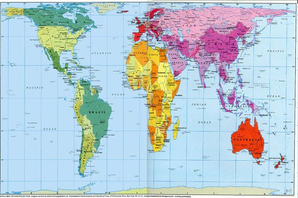 Peters Projection Map