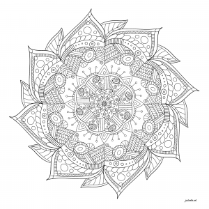 Ausmalbild von zum Ausdrucken und Ausmalen für Erwachsene : Abstraktes Mandala