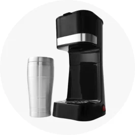 Coffee to Go Maker - Black and Silver Look