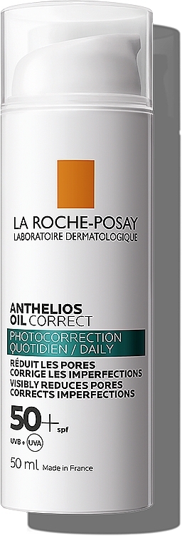 Crema solare per viso, per pelli grasse, SPF50+ - La Roche-Posay Anthelios Oil Correct