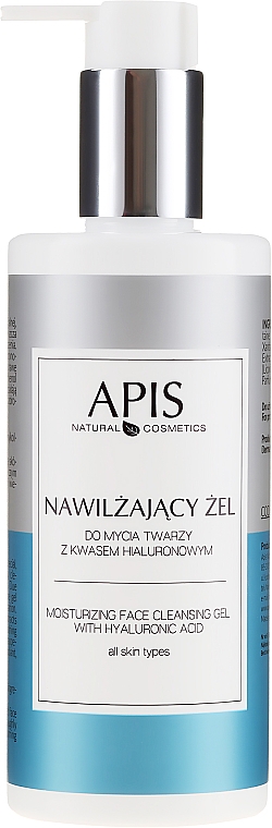 Gel detergente viso idratante con acido ialuronico - APIS Professional Moisturising Cleansing Gel