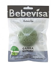 Spugna detergente "Tè verde" Bebevisa Konjac Sponge