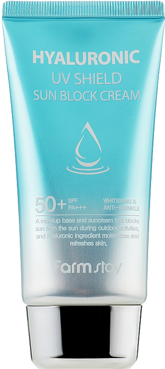 Crema solare viso all'acido ialuronico - FarmStay Hyaluronic UV Shield Sun Block Cream SPF50+