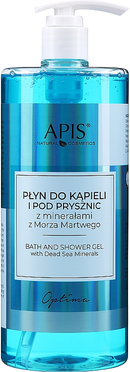 Gel bagno-doccia con minerali del Mar Morto - Apis Professional Optima Bath And Shower Liquid With Dead Sea Minerals Relaxation&Comfort