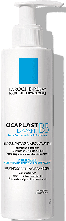 Gel lenitivo per pelli secche - La Roche-Posay Cicaplast Lavant B5 Purifying Soothing Foaming Gel