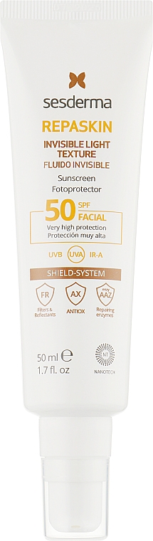 Fluido solare viso - SesDerma Laboratories Repaskin Invisible Light SPF 50