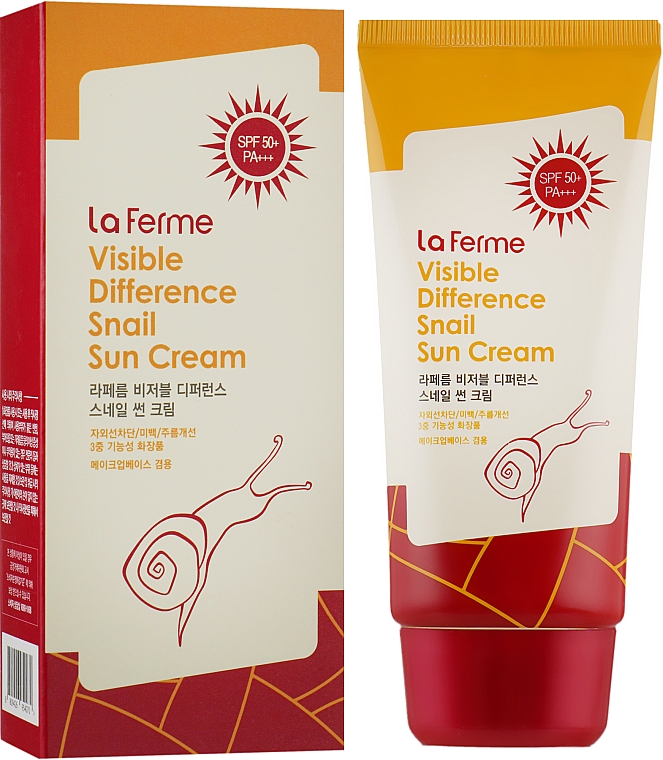 Crema solare con bava di lumaca SPF50+ - Farmstay Visible Difference Snail Sun Cream