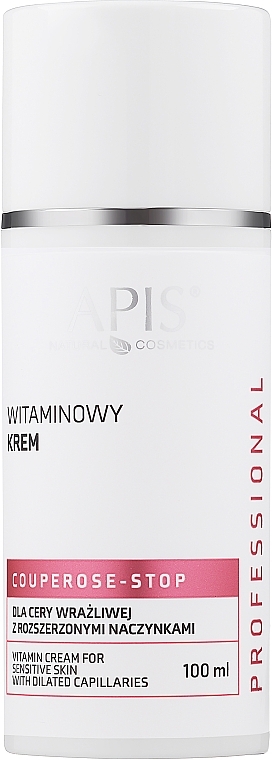 Crema vitaminica per pelli sensibili e capillari dilatati - APIS Professional Couperose-Stop Vitamin Cream