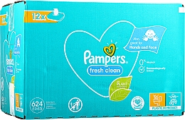 Våtservetter För Baby "Baby Fresh Clean", 12x52 st Pampers