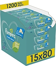 Våtservetter för barn, 15x80 st. Pampers Fresh Clean