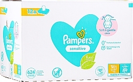 Baby Wet Wipes with Lid "Sensitive", 12x52 pcs Pampers