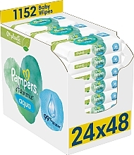 Babyvåtservetter, 24x48 st Pampers Harmonie Aqua Body Wipes