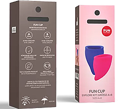 Menstrual Cup Set A & B Size Fun Factory Fun Cup Explore Kit