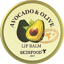 Avokado och oliv läppbalsam Skinfood Avocado And Olive Lip Balm