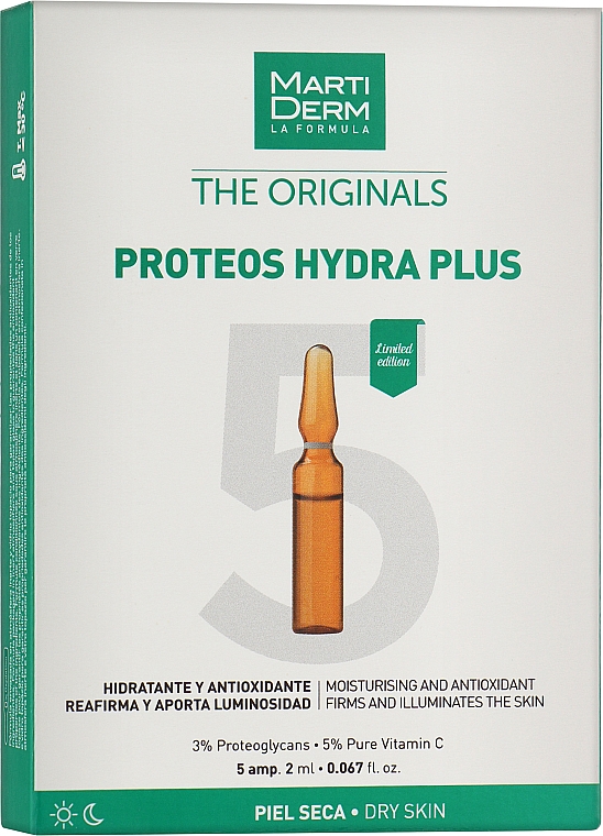 MartiDerm The Originals Proteos Hydra Plus - Ampull för Normal, Kombinerad och Uttorkad Hud