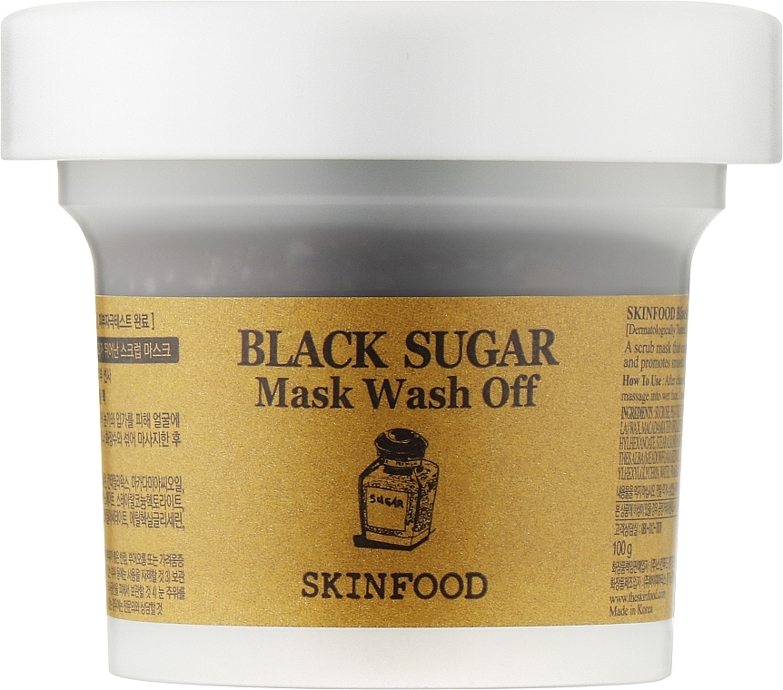 Svart Sockermask som Tvättas Av - Skinfood Black Sugar Mask Wash Off