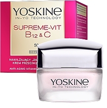 Återfuktande dagkräm mot rynkor 50+ Yoskine Supreme-Vit B12 & C Anti-Aging Vitamin Face Cream