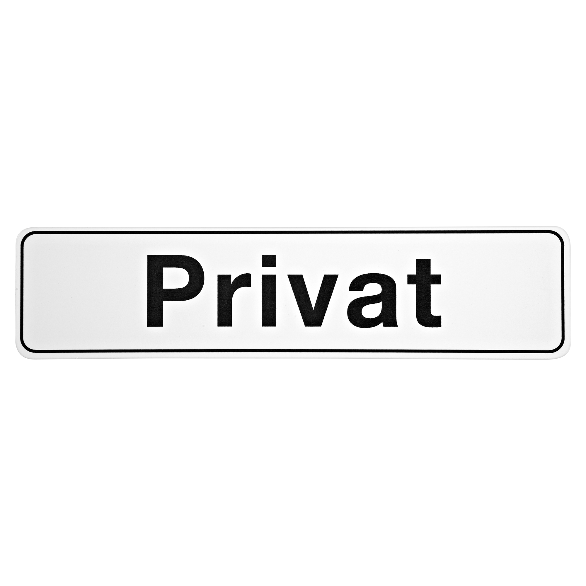 Schild 'Privat' 48 x 200 cm weiß + product picture