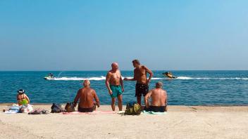 Rentner am Strand