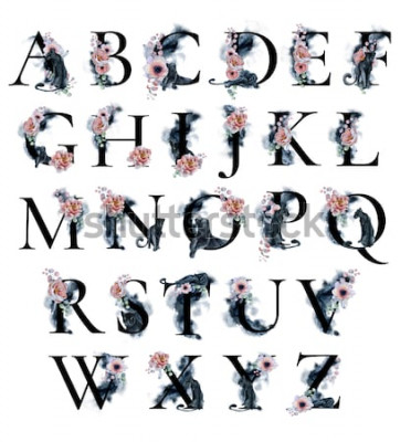 Bild Alphabet mit Blumen