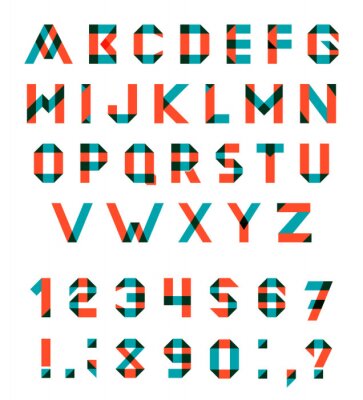 Bild Alphabet mit Karomuster