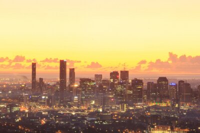 Bild Australische Stadt bei Sonnenuntergang