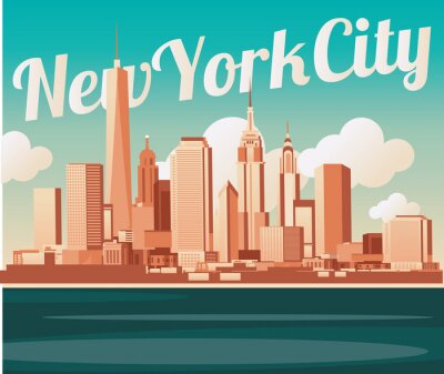 Bild New Yorker Vintage-Panorama