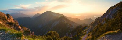 Bild Panorama der Berge am Morgen