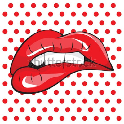 Bild Pop-Art-Stil Lippen