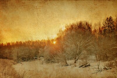 Bild Retro Winterlandschaft