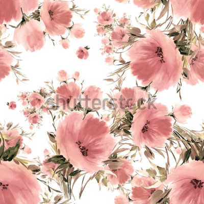 Bild Rosa Blumen auf hellem Hintergrund