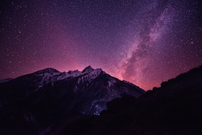 Bild Rosa Himmel mit Sternen