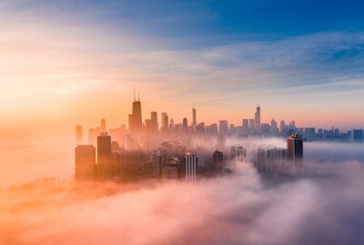 Bild Sonnenaufgang in der Stadt