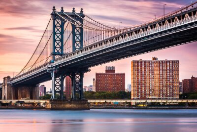 Sonnenuntergang über der Manhattan Bridge