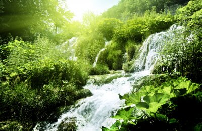 Wasserfall am Berghang