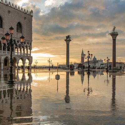 Fototapete 3d venedig im regen