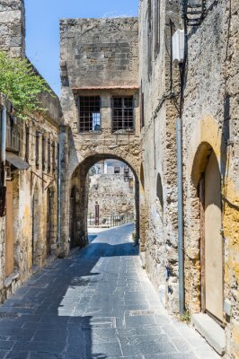 Fototapete Alte Mauern in historischem Stadtviertel