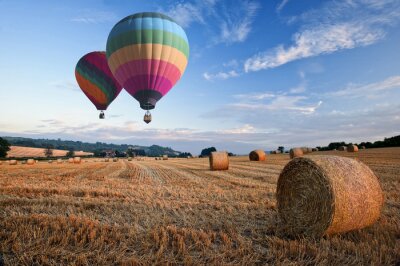 Ballons über Heu