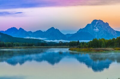 Fototapete Berge bei Abenddämmerung