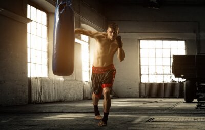 Fototapete Boxer beim Training