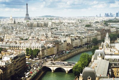 Fototapete Breites Panorama von Paris