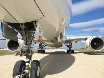 Fototapete Flugzeug aus nächster Nähe