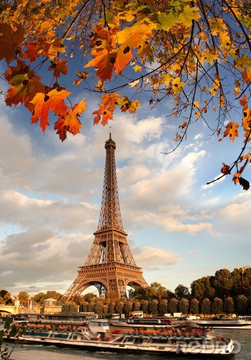 Fototapete Herbstlicher Blick auf Paris