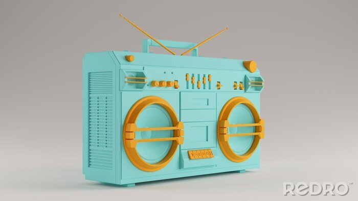 Fototapete Illustration 3D von Boombox