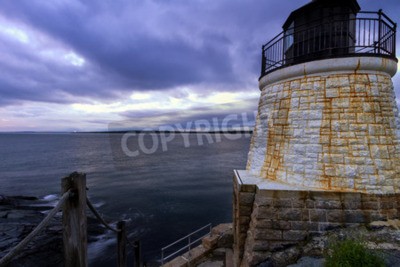 Fototapete Leuchtturm am stillen Meer