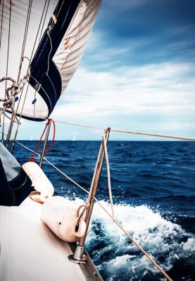 Fototapete Meerausblick aus Segelboot