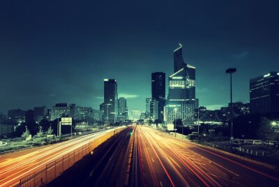 Fototapete Nächtliche Straße von Paris