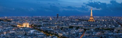 Fototapete Paris bei Nacht auf Panorama