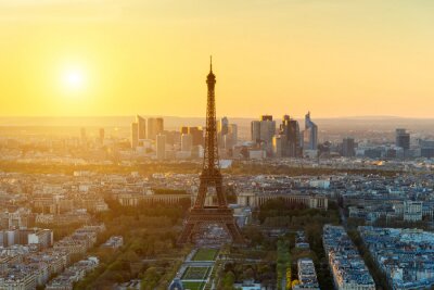 Fototapete Paris und Sonnenuntergang