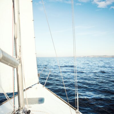 Fototapete Segelboot Ausblick auf Meer